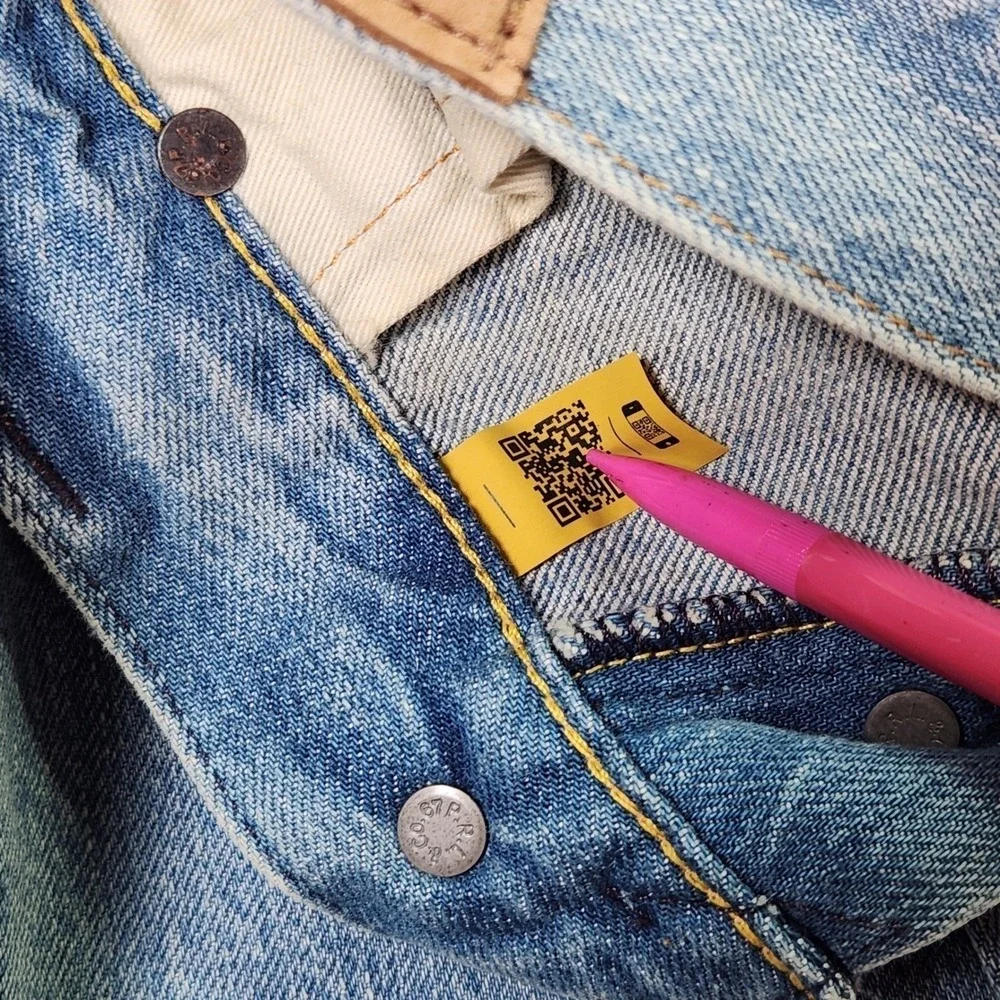 Polo Ralph Lauren Distressed Paint Splatter Ripped Denim Jeans 32x31‎ Button Fly